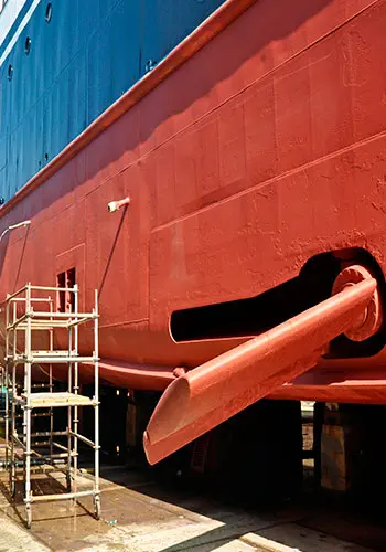 Repair of stabilizing fins.